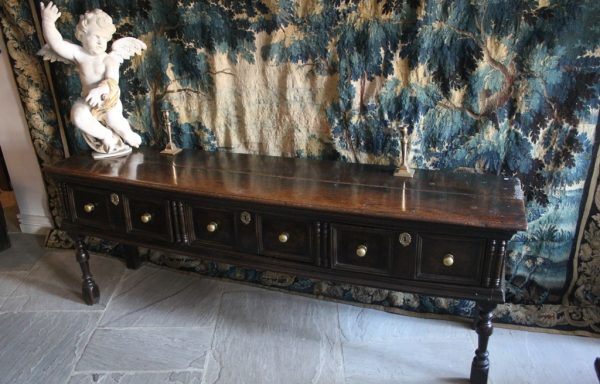 Fabulous Charles II Moulded Fronted Period Oak Low Dresser