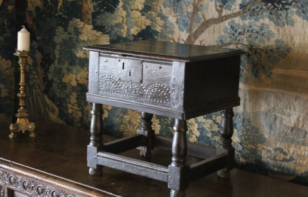 17th Century Period Oak Box Stool
