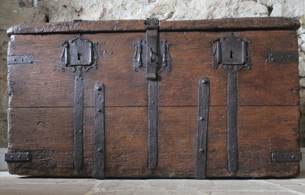 Museum Quality Medieval Oak Iron Bound Chest