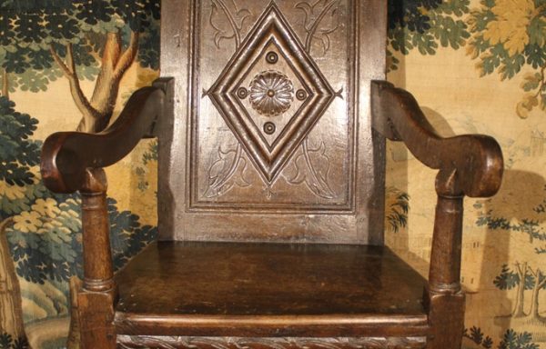 17th Century Charles I Period Oak Wainscot Chair