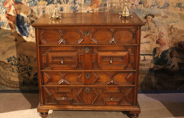 Superb Queen Anne Geometric Chest Of Drawers